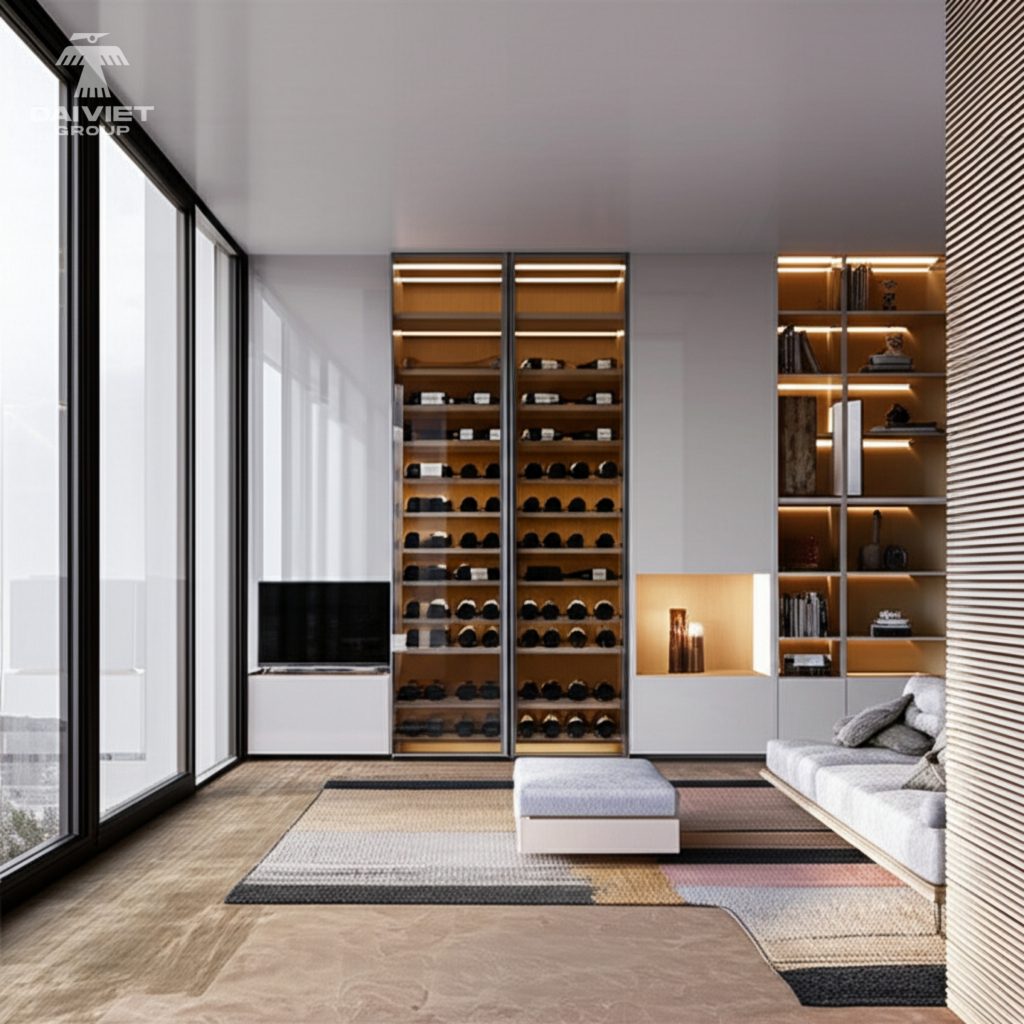Công trình thực tế tủ rượu Casary