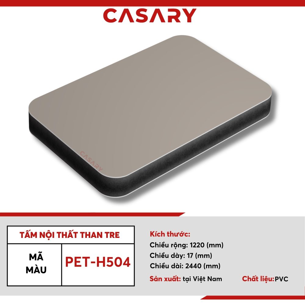 Tấm nội thất than tre Casary màu PET-H504