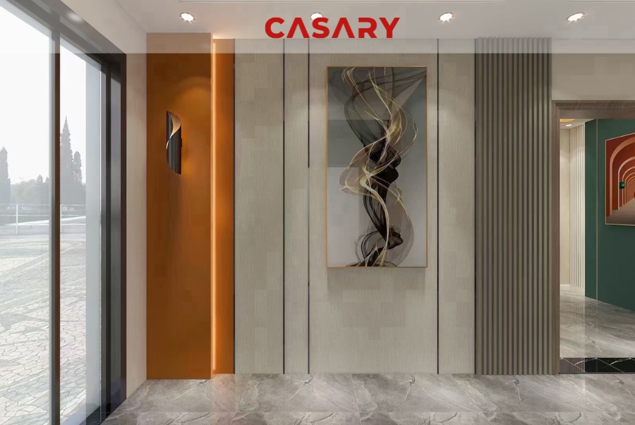 Công trình thực tế tấm ốp than tre Casary