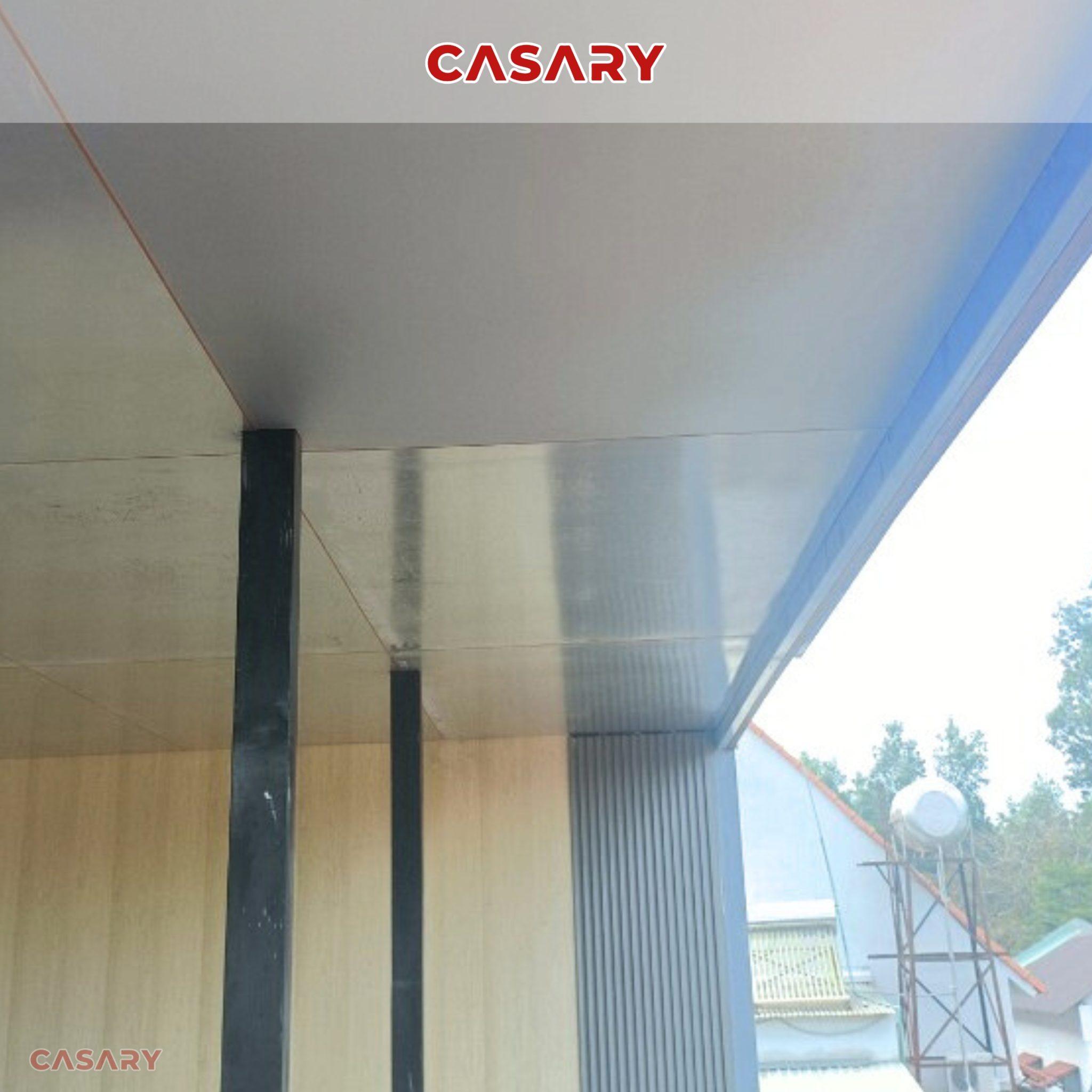 Tấm ốp than tre Casary màu B261 18 Công trình thực tế tấm ốp than tre Casary