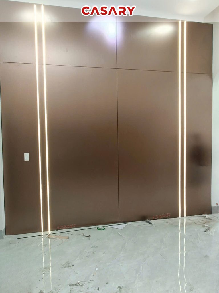 Tấm ốp than tre Casary màu S307 18 Công trình thưc tế tấm ốp than tẻ Casary