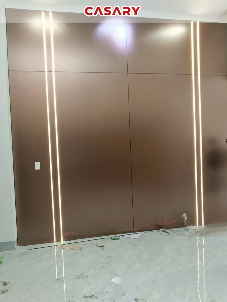 Tấm ốp than tre Casary màu S307 19 Công trình thưc tế tấm ốp than tẻ Casary