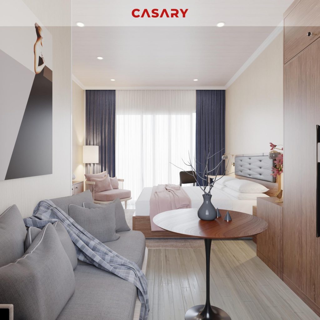 Công trình thưc tế tấm ốp than tre Casary