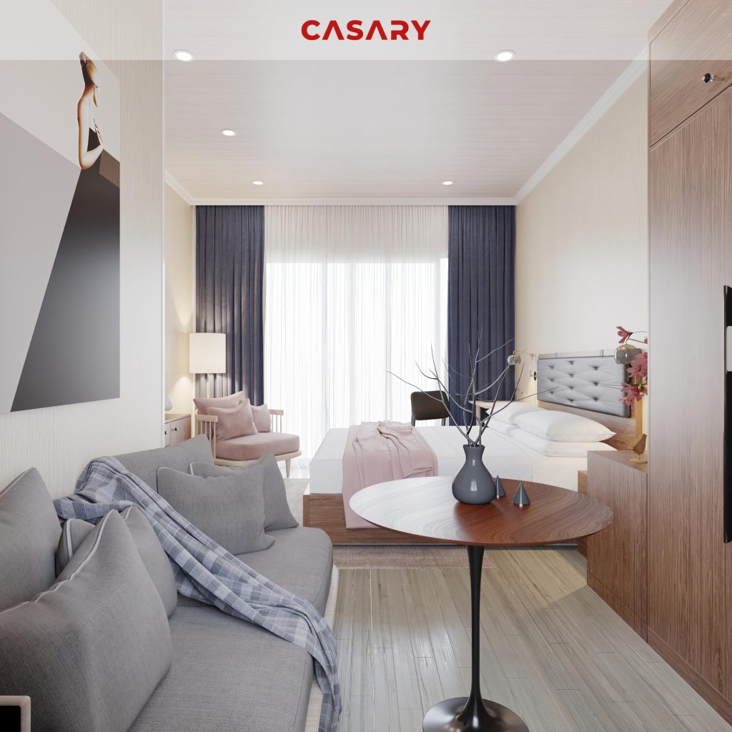 Công trình thưc tế tấm ốp than tre Casary