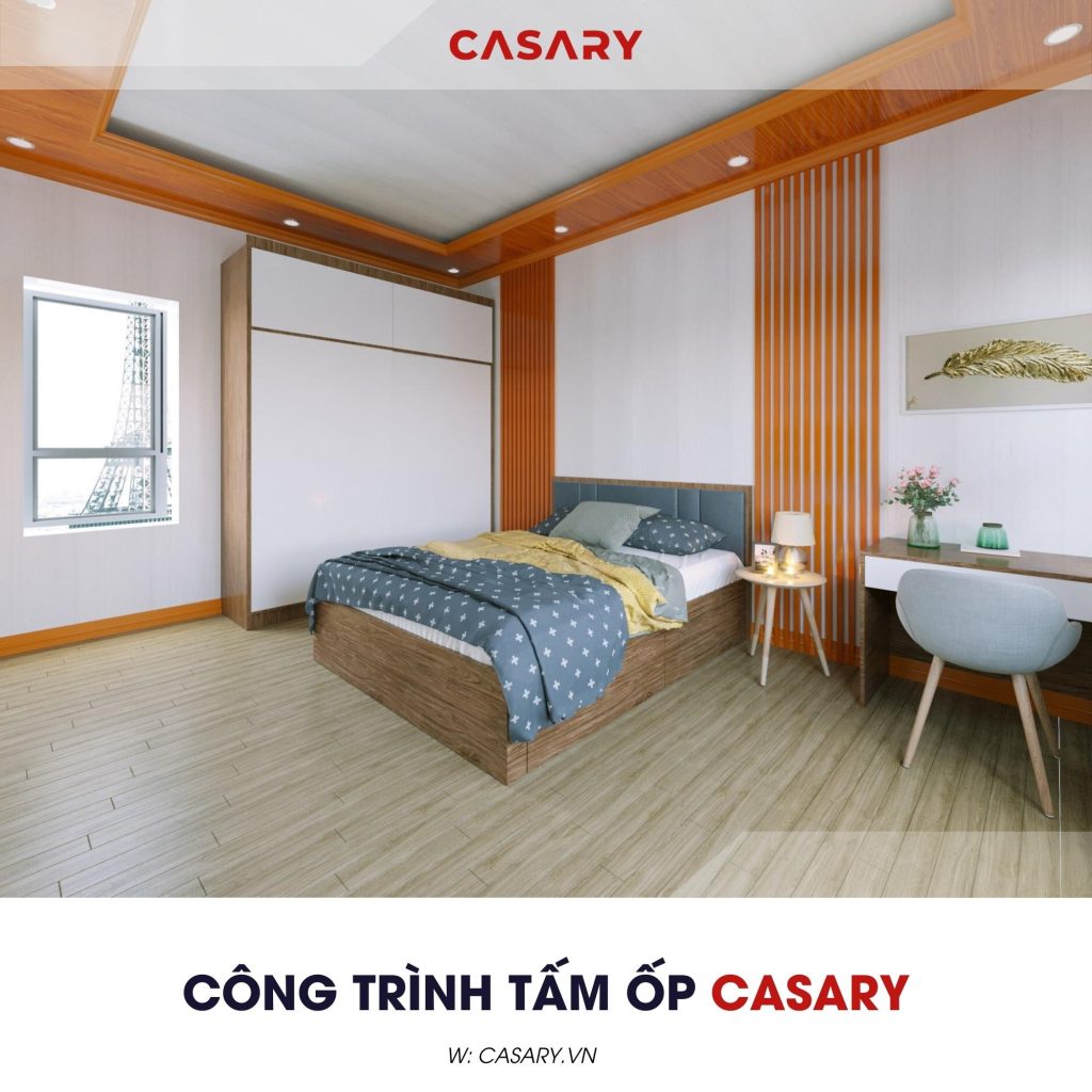 Tấm ốp than tre Casary màu T101 18 Công trình thưc tế tấm ốp than tre Casary