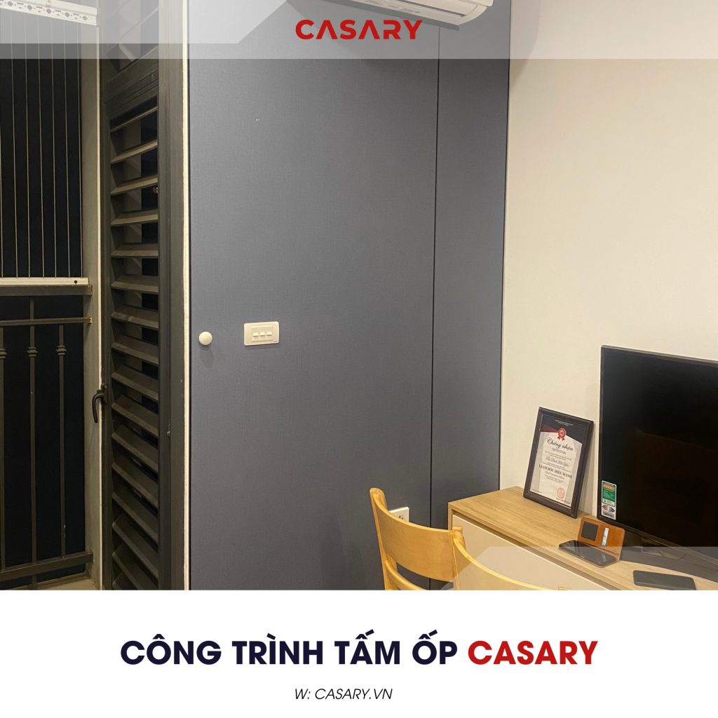 Tấm ốp than tre Casary màu S308 17 Công trình thưc tế tấm ốp than tre Casary