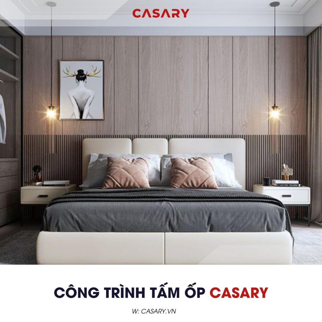 Tấm ốp than tre Casary màu T101 17 Công trình thưc tế tấm ốp than tre Casary