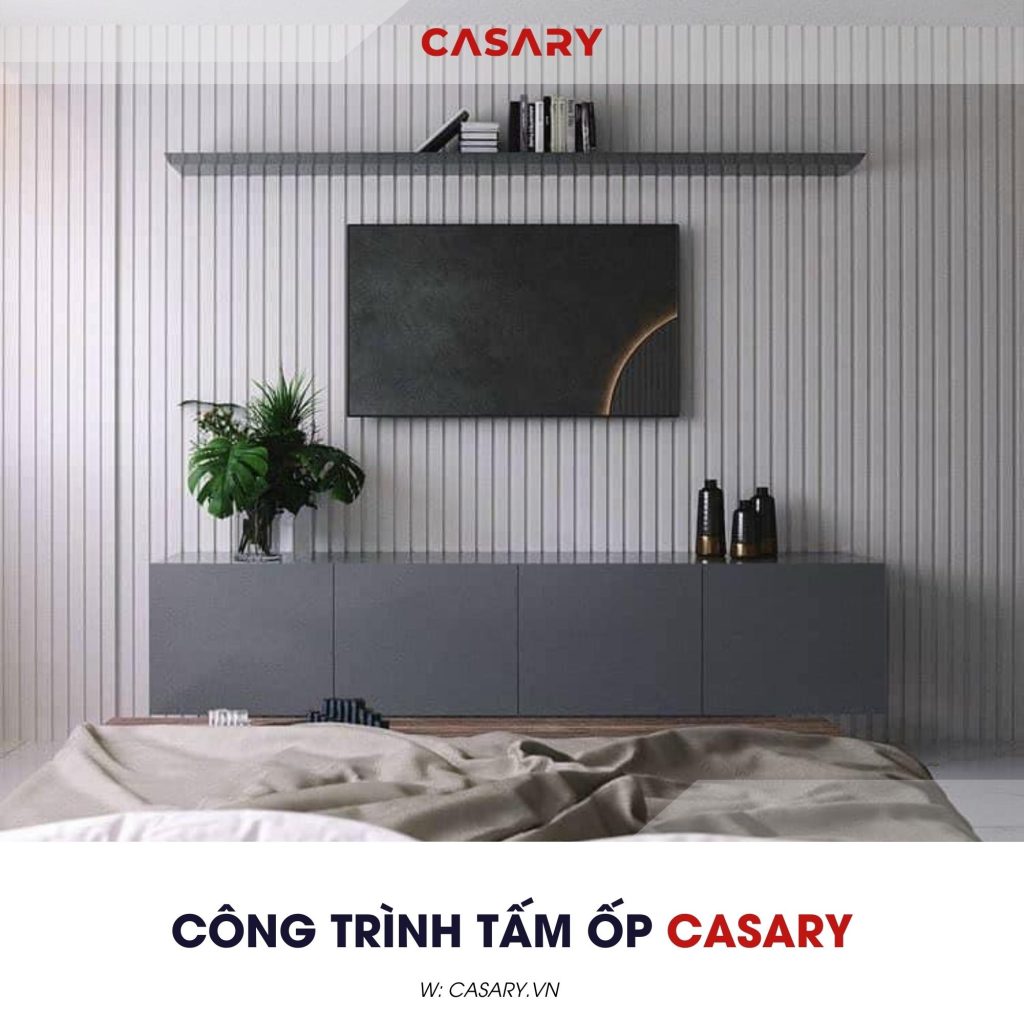 Tấm ốp than tre Casary màu T101 19 Công trình thưc tế tấm ốp than tre Casary