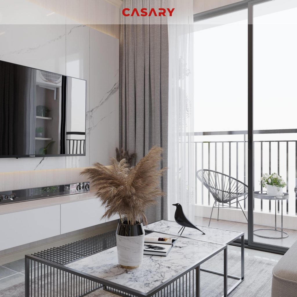 Công trình thưc tế tấm ốp than tre Casary