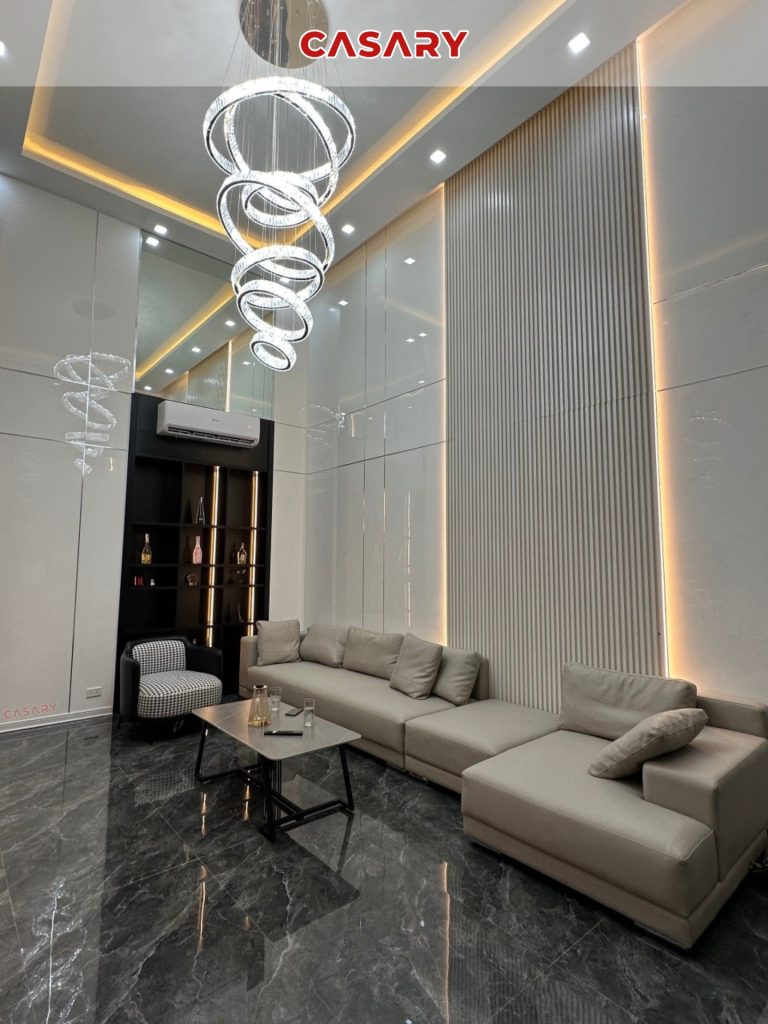 Công trình thưc tế tấm ốp than tre Casary