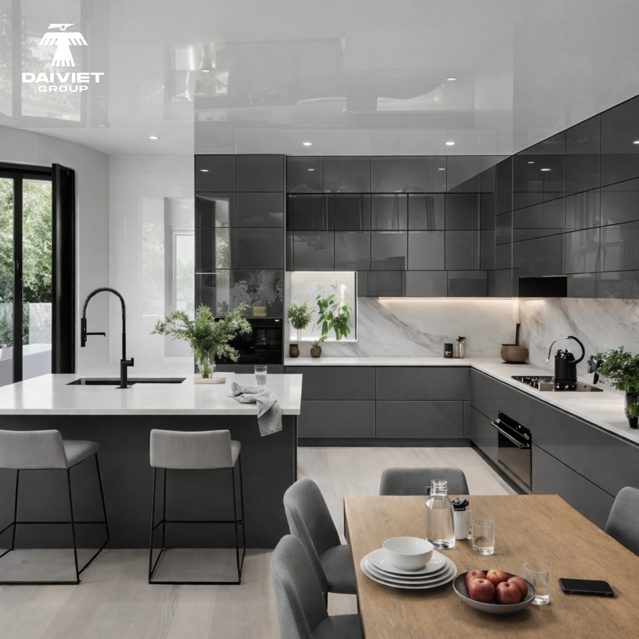 Ứng dụng tấm ốp than tre Casary cho trần nhà: Có bị chảy xệ không? Sai lầm thường gặp khi thi công 12 Phòng bếp hiện đại lựa chọn của xu hướng 2026