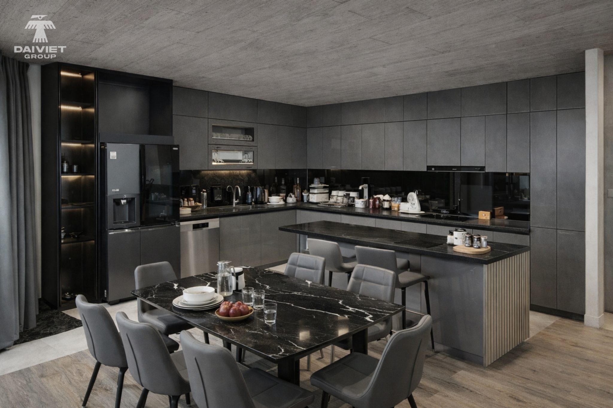 Ứng dụng tấm ốp than tre Casary cho trần nhà: Có bị chảy xệ không? Sai lầm thường gặp khi thi công 3 Phòng bếp sang trọng tinh tế