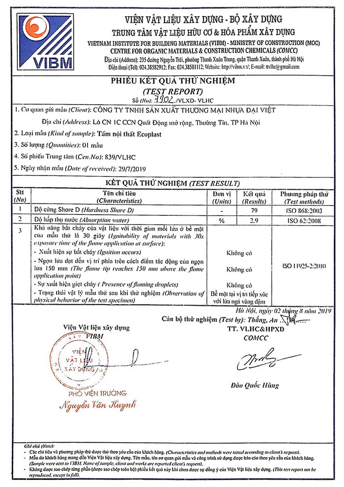 Trang chủ 81 Chứng nhận VIBM