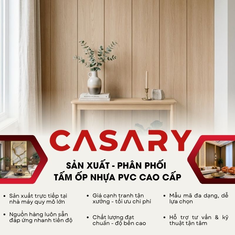 Đơn vị sản xuất tấm nhựa ốp tường PVC vân gỗ – nguồn hàng ổn định, giá cạnh tranh