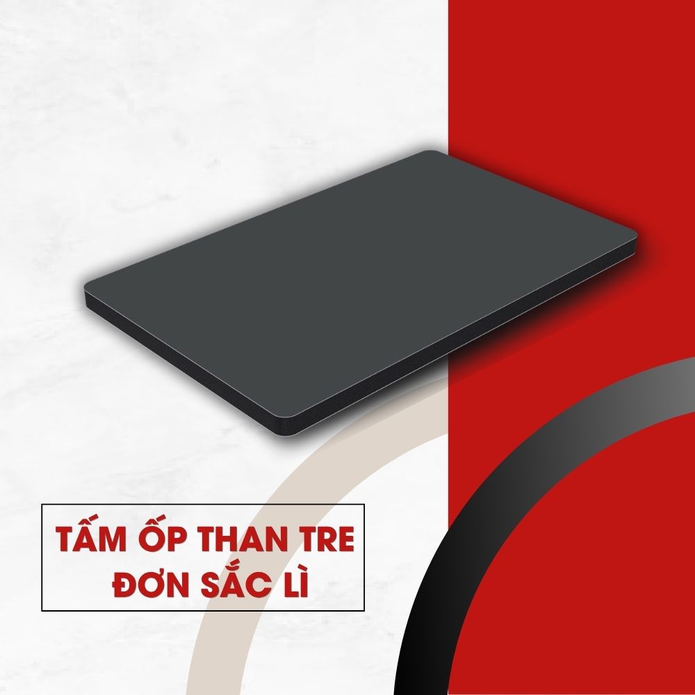 Tấm ốp than tre đơn sắc bề mặt lì