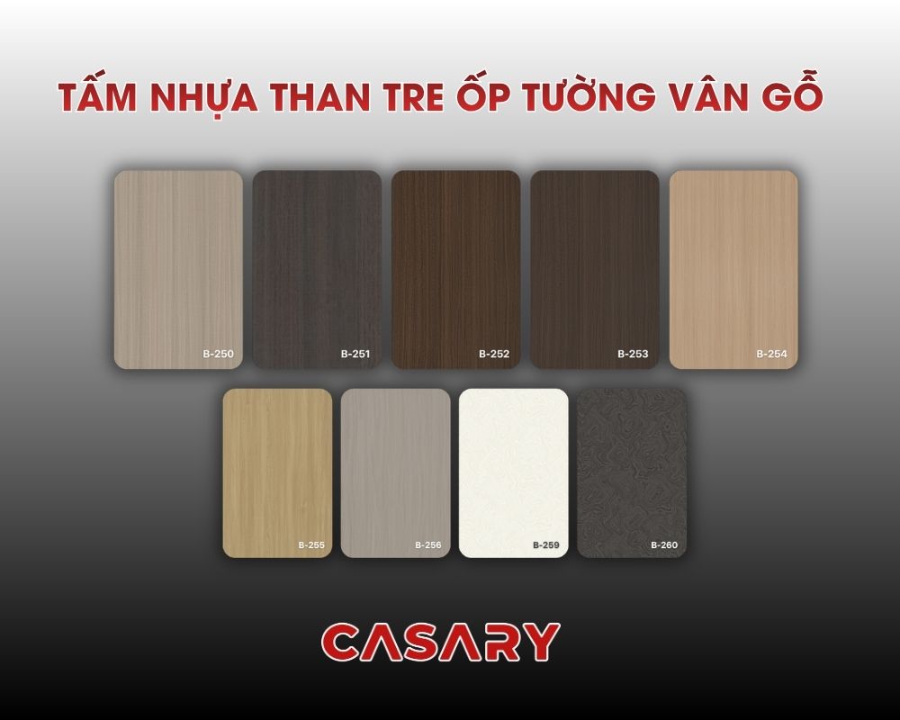Tấm nhựa than tre ốp tường vân gỗ