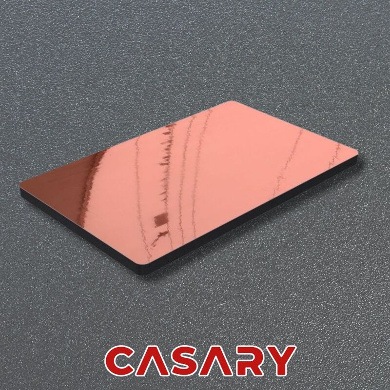 Tấm ốp than tre tráng gương màu Rose gold