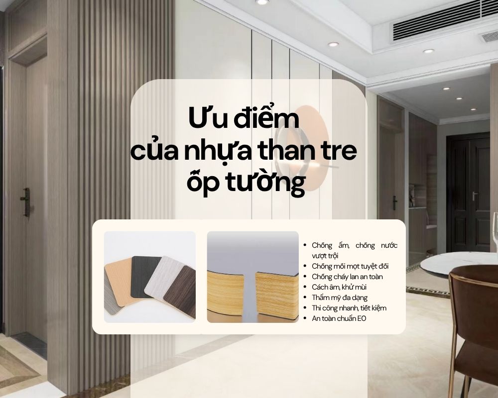 Ưu điểm của tấm nhựa than tre ốp tường