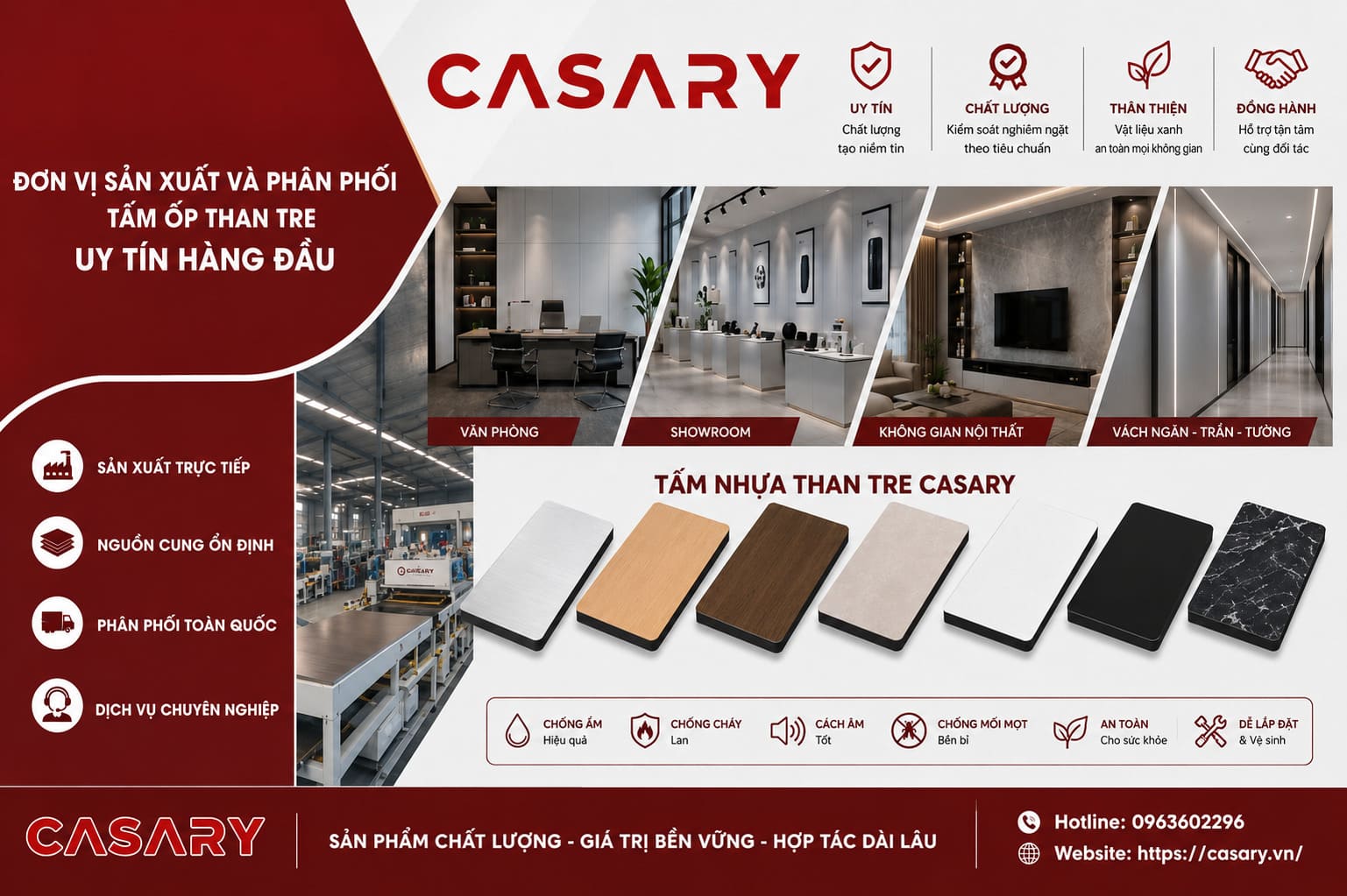 Mua tấm ốp than tre Đà Nẵng ở đâu uy tín, giá tốt? 8 Casary đơn vị sản xuất và phân phối uy tín