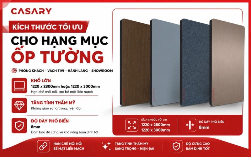 Kích thước tấm ốp than tre tiêu chuẩn cập nhật 2026 2 Kích thước tối ưu của tấm ốp than tre cho hạng mục ốp tường