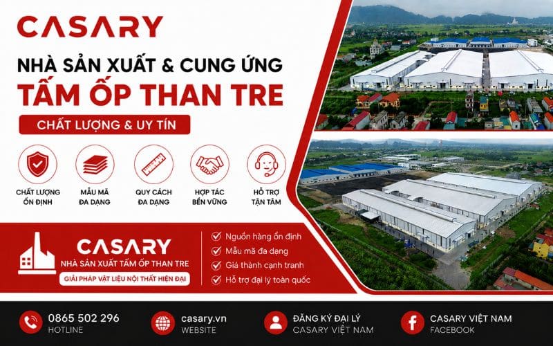 Kích thước tấm ốp than tre tiêu chuẩn cập nhật 2026 6 CASARY - Nhà sản xuất và cung ứng tấm ốp than tre uy tín trên thị trường