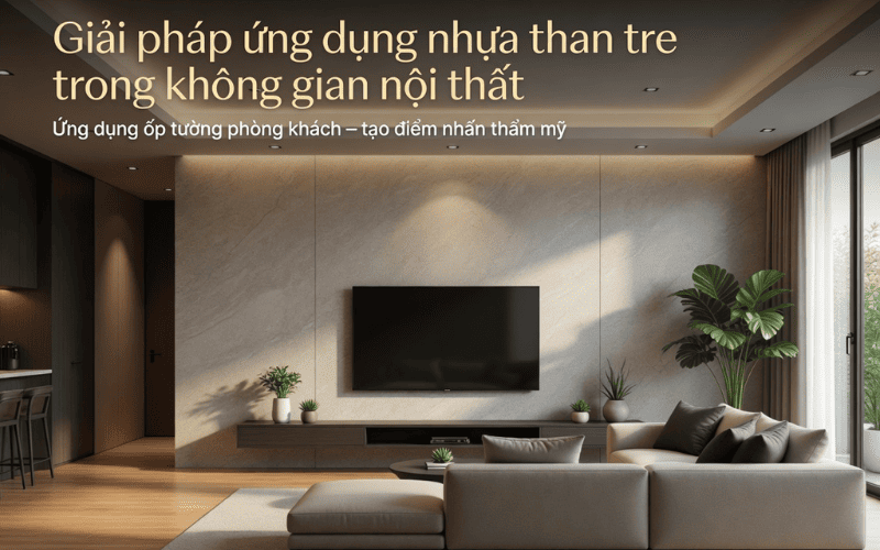 Nhựa than tre là gì? Giải pháp ứng dụng nhựa than tre trong không gian nội thất? 4 Ứng dụng nhựa than tre cho phòng khách