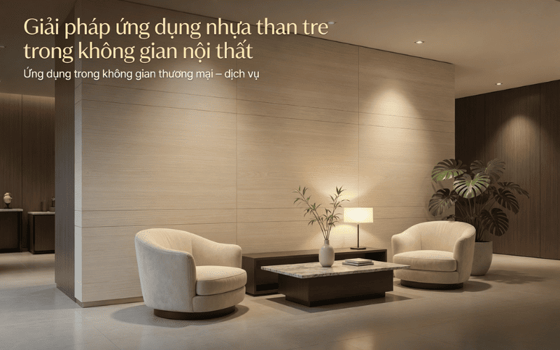 Nhựa than tre là gì? Giải pháp ứng dụng nhựa than tre trong không gian nội thất? 7 Ứng dụng nhựa than tre cho không gian thương mại - dịch vụ