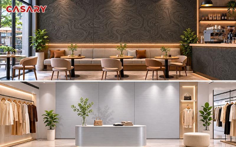 Tấm ốp than tre Nha Trang thi công thần tốc cho quán cafe, shop thời trang
