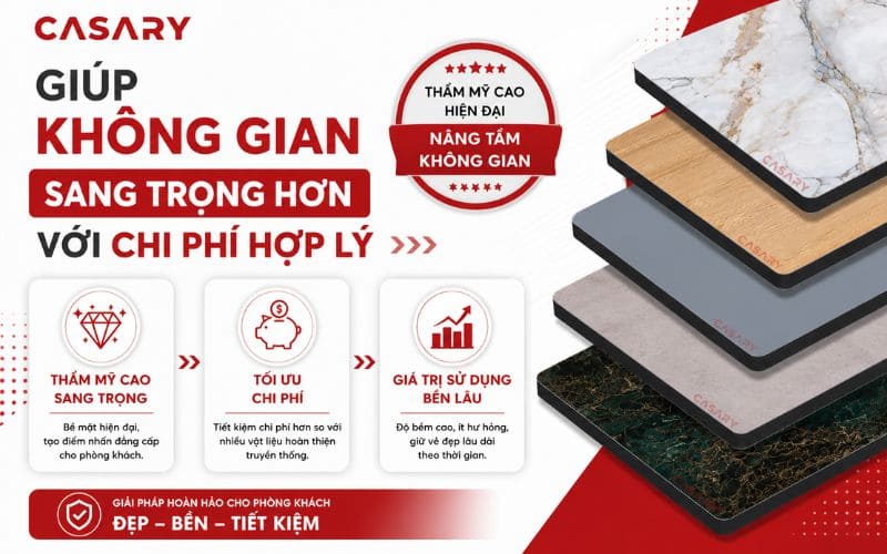 Tấm ốp than tre phòng khách giúp không gian sang trọng hơn với chi phí hợp lý