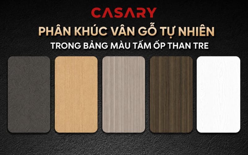 Cận cảnh các mẫu vân gỗ cao cấp trong bảng màu tấm ốp than tre