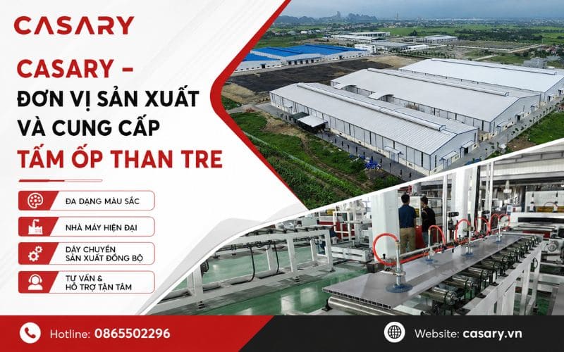 Casary - Đơn vị sản xuất tấm ốp than tre uy tín