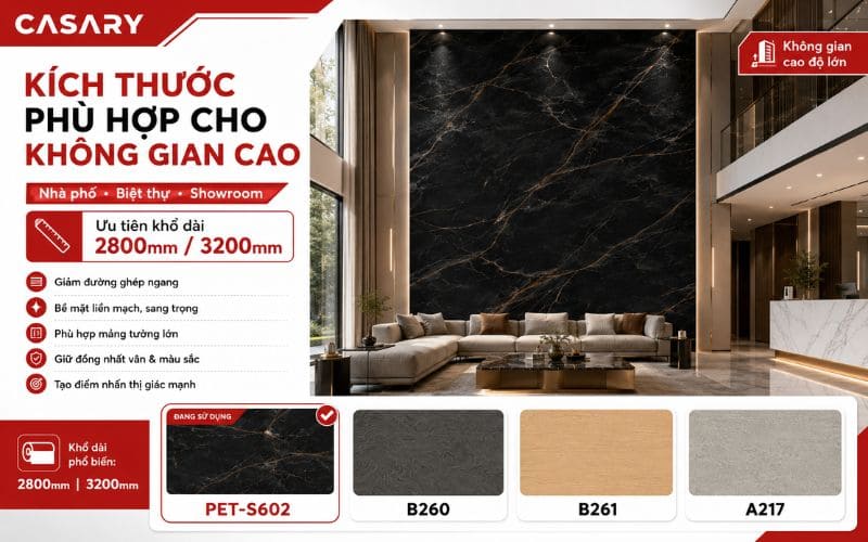 Lựa chọn kích thước cho nhà phố, biệt thự, showroom có cao độ lớn