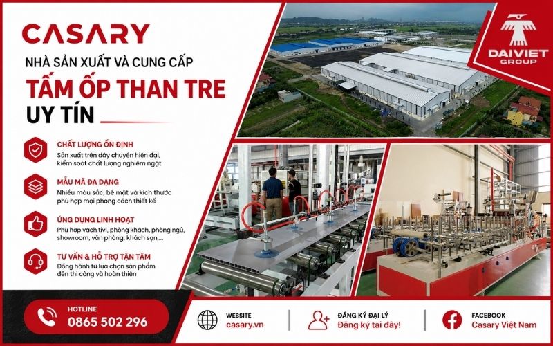 CASARY – Đơn vị sản xuất và cung cấp tấm ốp than tre uy tín