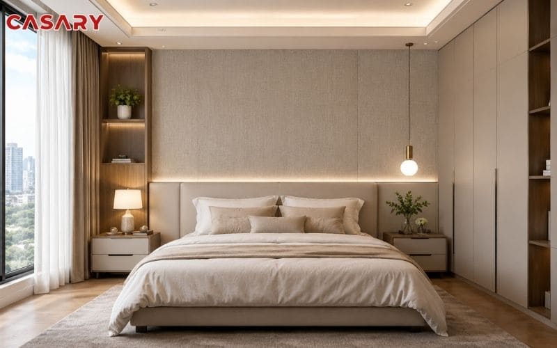 Tấm ốp than tre cho phòng ngủ, vách đầu giường và căn hộ
