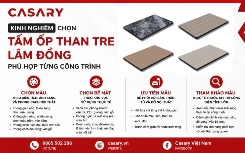 Kinh nghiệm chọn tấm ốp than tre Lâm Đồng phù hợp