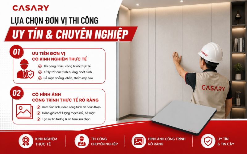 Lựa chọn đơn vị thi công uy tín có kinh nghiệm thực tế